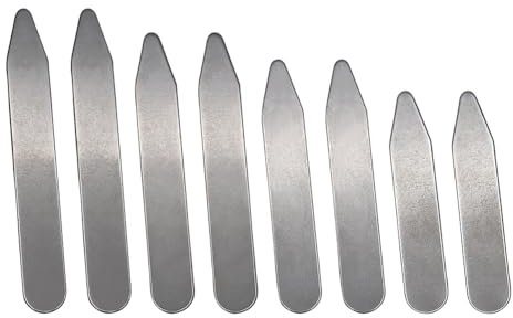 GSHLLO Metall-Kragenstäbchen, Metall-Krageneinsätze, formale Hemdkragenstäbe, Stützen aus Edelstahl, 8 Stück