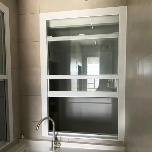 Fenster Window Kellerfenster Schiebefenster Vertikale Schiebefenster Für Küchen, Transparenter Ersatz Für Innen- Und Außenfenster Mit Abnehmbarem Fliegengitter Für Schuppen/Hühnerställe/mobile Imbissw