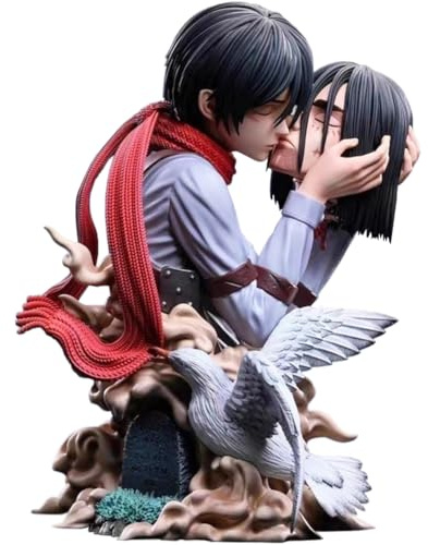 Xinchangda Eren Jaeger byststatyer anime-actionfigurer 22 cm handgjord skulptur Eren Jaeger statyett modellsamling skrivbordsdekoration present till fans