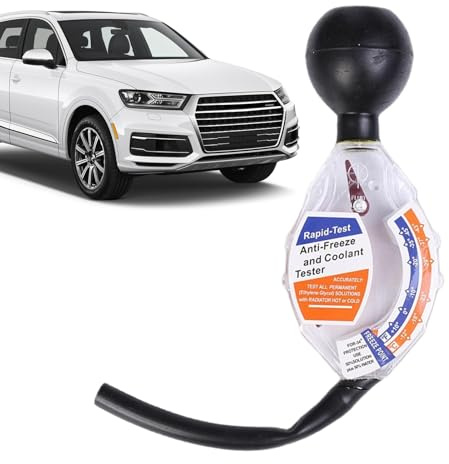 Probador de anticongelante automotriz, refractómetro anticongelante, Medidor de punto de congelación del probador de refrigerante del radiador multifuncional, Probador portátil de líquido de ra