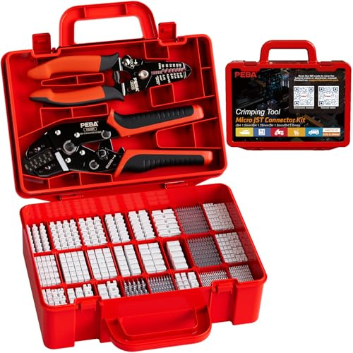 PEBA Juego de alicates de crimpado JST-SH/GH/ZH/PH, 1,0-1,5/2,0 mm, crimpadora 0,03-0,34 mm² para JST-SH/GH/ZH/PH, TE - Molex