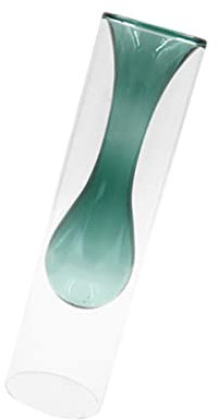 BESPORTBLE Doppelwandige Glasvase in Grün Transparentes Langlebiges Borosilikat Hydroponische Tischdekoration Für Pflanzen Und Blumen Stilvolle Home-deko Geeignet Für Wohnzimmer Und Laden