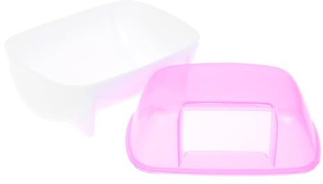 Toyvian Hamster Sand Bath House with 500g Fragrance Sand Small PET Chinchilla Bathing Room Pink Bathroom Container for Hamsters and Chinchillas Easy to Clean