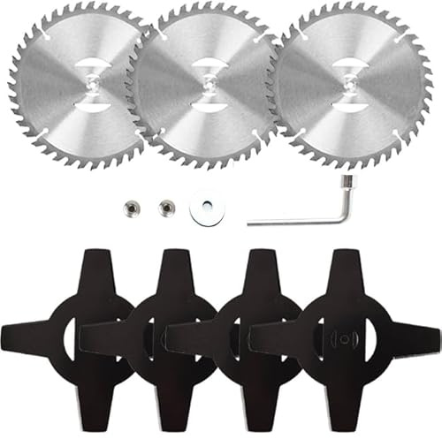 Manganese Stainless Steel Round Saw Blade Attachments Weed Wacker,Grass Trimmer Metal Blades Heads Electric Edger Lawn Tool Replacements,Universal Weed Eater Lawn Mower Brush Cutter 3/4 Teeth