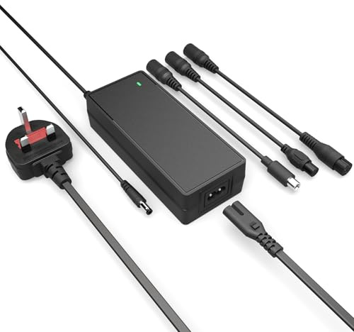 XXSZHY 42V Electric Scooter Charger With 3 Interchangeable Connectors | Universal 36V Battery Power Supply, Compatible With Xiaomi M365 / Pro 2 / 1S, Ninebot Segway Max G30 / ES Series