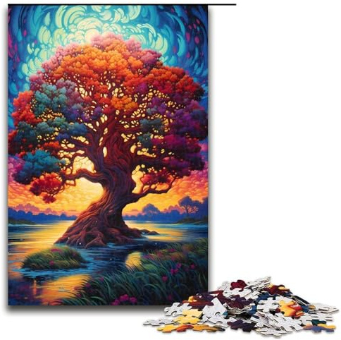 Puzzle da 1000 pezzi per adulti Albero della vita Yggdrasil Puzzle per gioco educativo Sfida Giocattolo Opera d'arte Regalo 75x50cm