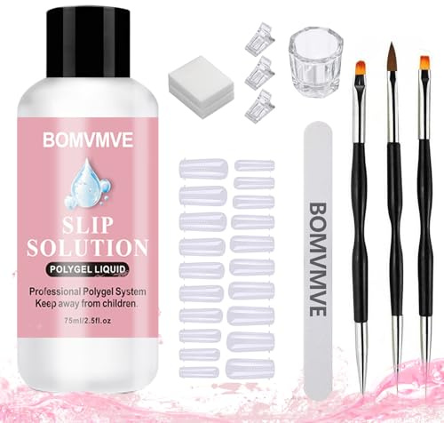 BOMVMVE Soluzione Acrigel per Unghie, Slip Solution Acrygel, Soluzione per Acrygel, Acryge-l Solution, Soluzion-e Acryge-l, Liquido per Acrig-el, per Tutti I Tipi di Unghie o Manicure