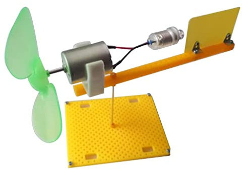 Kuntesetty Mini Generador Eólico Kit de Generador de Viento Motor para Turbinas Modelo de Mini Turbina Juguete de Inteligencia para Adecuado para Experimen, Multicolor, a