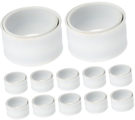 ifundom 20pezzi Braccialetti Slap Bianchi Vuoti Fai da Te Braccialetti in Silicone per Ragazzo Ragazza Bomboniere per Feste Attività Artigianali Progetti di Pittura Compleanni Scuola Gioco