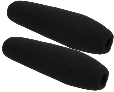 MOTHNUR Protector de Micrófono a Prueba de Viento de Esponja Negra para Micrófonos de Condensador y Cámara, Reducción de Ruido y Protección en Entrevistas al Aire Libre, 2 Piezas