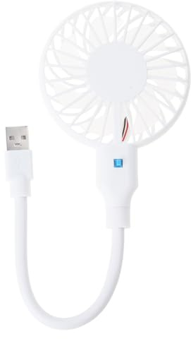 AMISENK Ventilador USB pequeño de cuello flexible con control de conmutación, ángulo ajustable para computadora, escritorio, dormitorio, camping, viaje, 5 V1 A, ventilador USB de cuello flexible