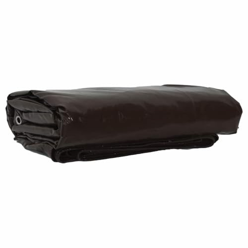 Bâche de Protection Extérieur Imperméable, Bâche Multi-usages épaisse Anti-UV 650g / m² Marron 4 x 4 m Toile avec revêtement en PVC