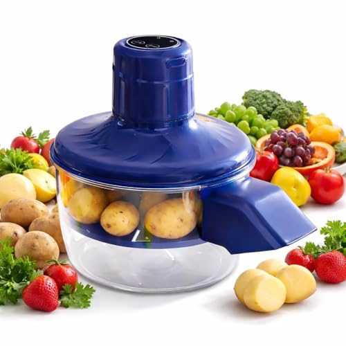 Electric Potato Grape Peeler，Garlic Fruit Peeler Machine，Multifunctional Rechargeable One-Button Automatic Vegetable，Small Fruit Peeling Tool, Fruit Electric Peeler Tool for Kitchen Commercial