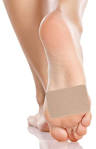 Steins Moleskin Foot Blister Heel Pads for Feet with Adhesive Backing, Chafing and Protection, Tan, 2 x 3 100 Count