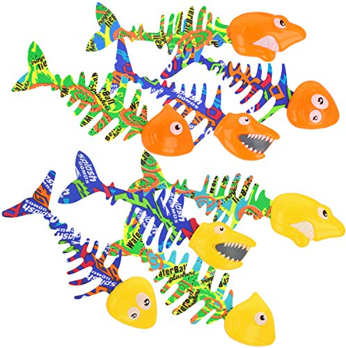 com-four® 8X Badespielzeug Fisch - Schwimmspielzeug für Kinder Schwimm-Fisch für Badewanne, Pool (08 Stück - Fische)