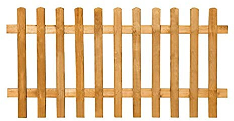 Forest Garden 6ft x 3ft (1.83m x 0.9m) Pale Picket Fence Panel - Pack of 4