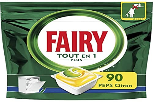 Fairy All in 1 Plus Spülmaschinentabs, 90 Tabs, Peps Zitrone, trotzt den hartnäckigsten Flecken