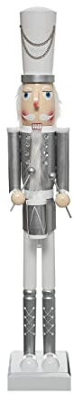 Feeric Lights & Christmas - Großes Modell nussknacker Silber h 106