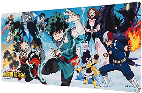 Grupo Erik XXL Mouse Pad - My Hero Academia Gifts | Gaming Desk Mat 31.5 x 13.8 inches, Non-Slip Rubber Keyboard & Mouse Mat Large | Gaming Gifts Gamer