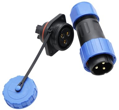 TY20 Screw Connection 2-7-Pin Back Nut/Flange/Docking/Square Cable Connector (3-Pin 25A, Flange Series)