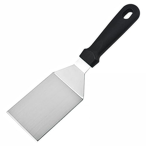 Shengxi Spatola Rettangolare in Acciaio Inox Paletta da Barbecue con Manico di Plastica Cucina Spatola per Sollevare e Girare Hamburger, Uova, Bistecche, Barbecue