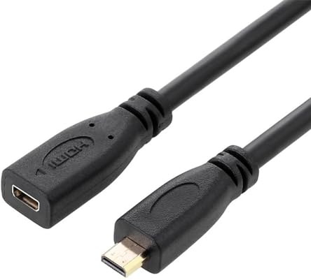 NFHK HDMI 1.4 D Typ Micro HDMI Stecker auf Micro HDMI Buchse M/F Verlängerungskabel 30 cm