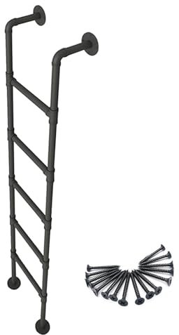 Scala a gradini per letto a castello resistente, per casa, soppalco, soffitta, dormitorio, biblioteca, cantina, in ferro battuto, ingresso, scala di sicurezza, 104,1 cm