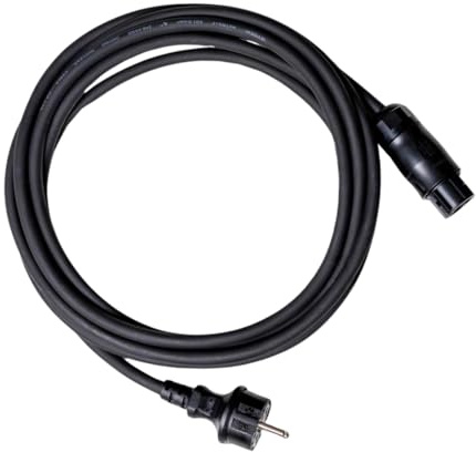 Betteri BC01 5 Meter AC Kabel - Anschlusskabel mit Schuko-Stecker für Balkonkraftwerk Betteri - BC01 Buchse zu Schuko Stecker mit Endkappe zum Anschluss von Mikrowechselrichtern Deye, APsystems, TSUN