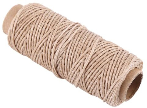 2PCS Waxed Thread, Wax String Waxed Twine Waxed Linen Thread Leather Yarn Waxed Thread for Leather Wax Thread for Leather Sewing 150D 50m (Polyester Fiber and Wax 3)
