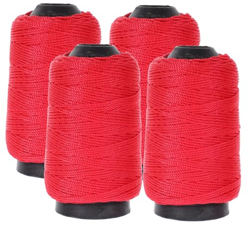 HANABASS 4rollos Cuerda De Nailon para Atar Plantas y Proyectos De Cordel Resistente y Duradero