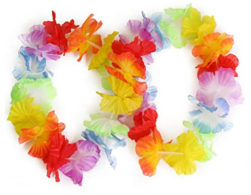 Happyyami 12stücke Blumen Stirnband Hawaii Blumenkranz Für Kopf Blumengirlande Stirnband Für Festival Luau Strandparty Bunt