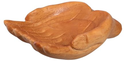 WRITWAA Bol Décoratif Bois Sculpté Main Porte Clés et Bol à Snacks Plateau Multifonction pour Salon Chambre et Bureau Design Artistique