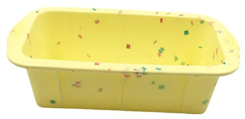 Mobestech Molde Para Pan Tostado Rectangular De Silicona Alimentaria Amarilla, Reutilizable y Antiadherente, Resistente a Horno y Microondas, Adecuado Para Repostería Casera, Molde Para Hornear Diy