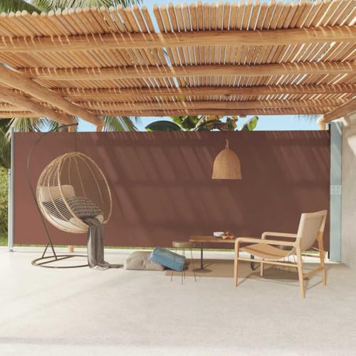 Generico Tenda da Sole Laterale Retrattile per Patio 200x600 cm Marrone,Casa e Giardino,Prato e Giardino,Vita all'aperto,Ombrelloni e parasole-317975