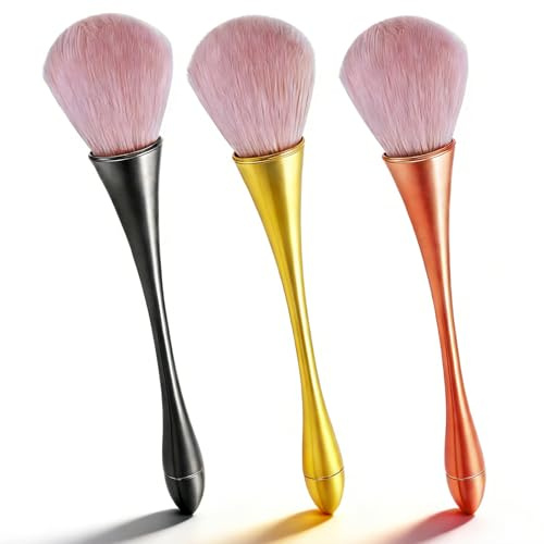 KFHENSOMR 3 Pcs Large Powder Makeup Brush, Powder Brush for Face Makeup