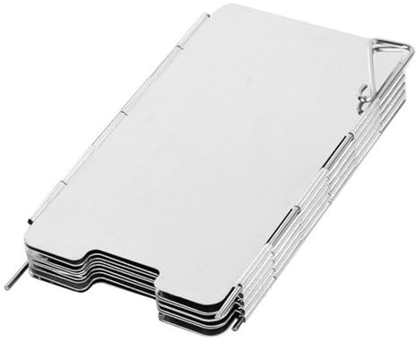 TOYANDONA Parabrezza per Barbecue e Fornello da Campeggio in Lega di Alluminio, Paravento Esterno Pieghevole 9 Pezzi Custodia, Accessorio Portatile per Cucina da Esterno e Attività