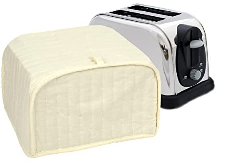 RITZ Premium Universal Two Slice Toaster Cover, 11.25 x 5.75 x 7, Polyester and Cotton Quilted, Fingerprint Protector, Super Soft Appliance & Dust Cover, Appliance NOT Included, Natural