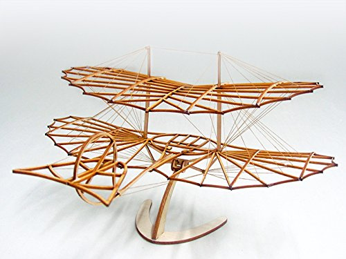 DIY Balsa Wood Otto Lilienthal Airplane Model Kit - 3D Puzzle Wooden Plane Construction for Adults - Laser Cut Woodcraft for Home Decor