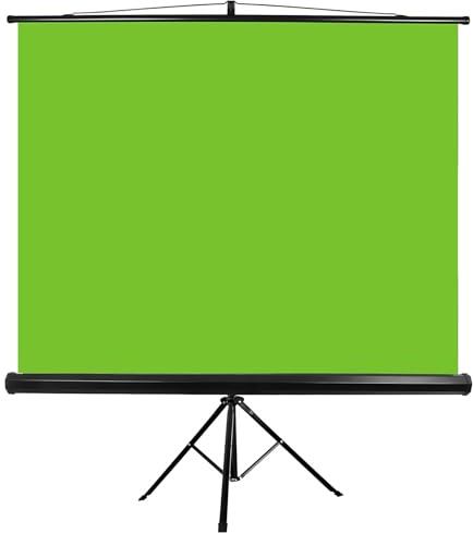 EMART 79 x 71in Green Screen Stand, Professional Chromakey Background with Auto-Locking Frame, Collapsible Portable Backdrop with Adjustable Tripod, Fast Fold Designed for Photography, Stream, Video