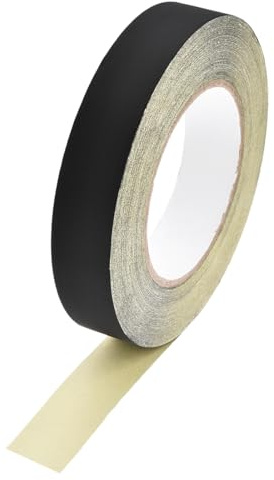 uxcell 25mm Acetato Tela Cinta para Portátil Eléctrico Auto Guitarra Reparar Alta Temperatura Adhesiva Cinta Negro 30m/98.4Pies