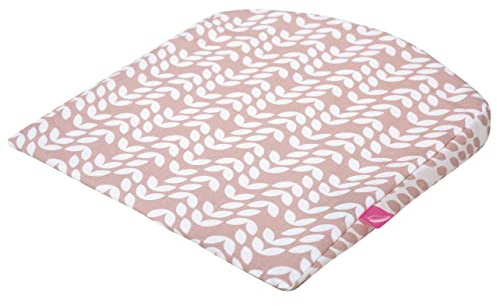 MOTHERHOOD Baby Keilkissen 30x30cm ideal für Kinderwagen, Stubenwagen, Öko-Tex Standard 100. Inkl. abnehmbarem Bezug aus 100% Baumwolle, Blatt rosa classiscs