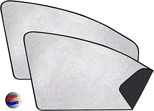 ZATOOTO Parasols Coche Lateral Ventana, Privacidad Cortinas para Camping | 2 Piezas, Plateado, Magnética, Instalación Sencilla, Protección Contra Rayos UV, Ventanas Utilizables