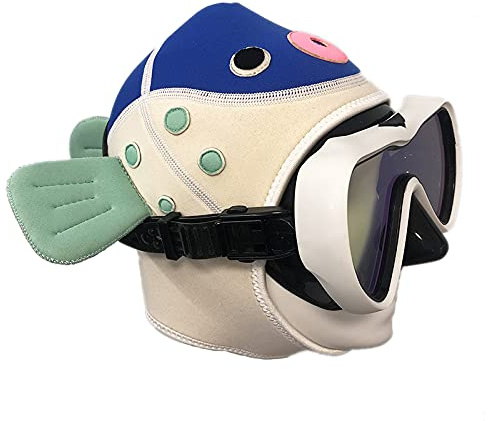 BRLUCKY Wetsuit Hood Puffer Fish 3mm Neoprene Scuba Diving Hood for Men Women Youth Scuba Head Cover Dive Cap Surfing Thermal Hood for Kayaking Snorkeling Swimming Sailing Canoeing Water Sports