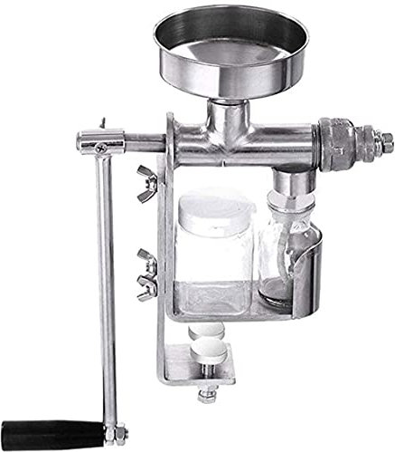 Generic Manuelle Ölpresse, Ölpresse aus Edelstahl, Extraktor für Nüsse, Haselnüsse, Soja, Raps, Sonnenblumen, Sesam usw
