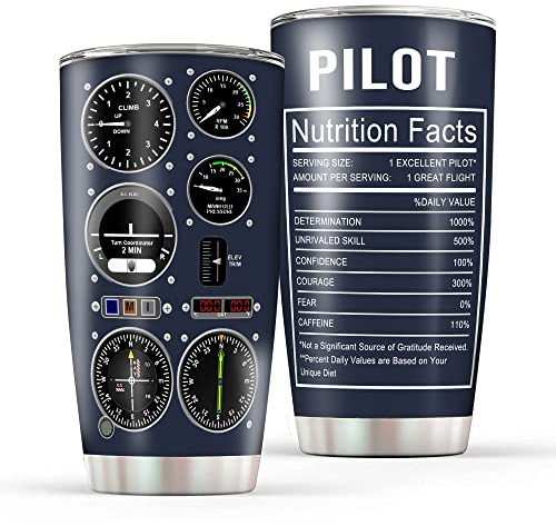 CGMIBAS Pilot Gifts Aviation Men - Vaso aislado de acero inoxidable de 20 onzas, regalo para pilotos y hombres, tazas de café, regalo de avión, para papás y hijos
