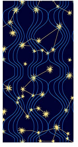 Film Occultant Fenêtre, Film pour fenêtre, Film Electrostatique vitre Non Adhésif, Film Fenetre Anti Regard, Etoiles Ciel Bleu Brise Vue Anti UV, pour de Cuisine de Chambre à Coucher 90X200 CM