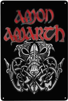 Amon Amarth Metall-Blechschild, Vintage-Wanddekoration für Zuhause, Büro, Café, Küche, Badezimmer, dekorative Wandkunst, Beschilderung, Retro-Schilder, Poster, Plakette