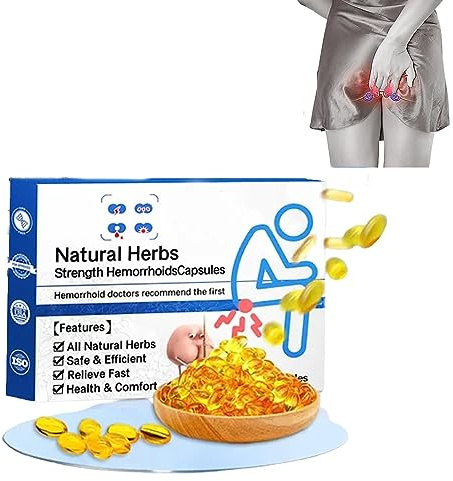 Goniome 1/2/3Box Natural Herbal Strength Hemorrhoid Capsules,Hemorrhoid Suppository,Natural Hemorrhoid Relief Capsules,Rapid Hemorrhoid Treatment,Helps Relieve Itching,Burning, Pain (1 Box)