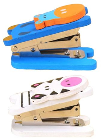 Operitacx 2St Handhefter Kiefer Klammerentferner Geometrie-Kit Holzhefter facilitation bürogeschenk statiko werkzeug Desktop-Hefter Mini-Hefter Handbuch Schreibtisch Bambus