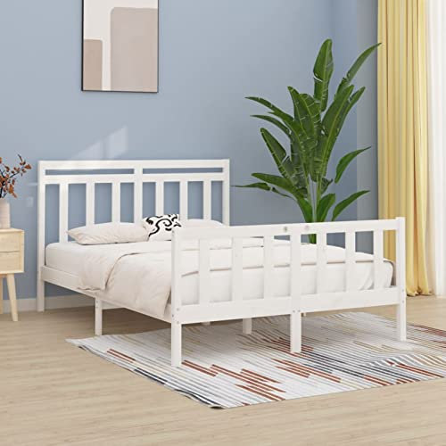 Camerina Massivholzbett Bettgestell Bed Frame Bett Mit Bettkasten Hausbett Bett Massivholz Weiß Kiefer 160x200 cm 3107039